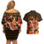 Portgas D. Ace - Fire Fist - One Piece Couples Matching Off Shoulder Short Dress and Hawaiian Shirt Anime Style