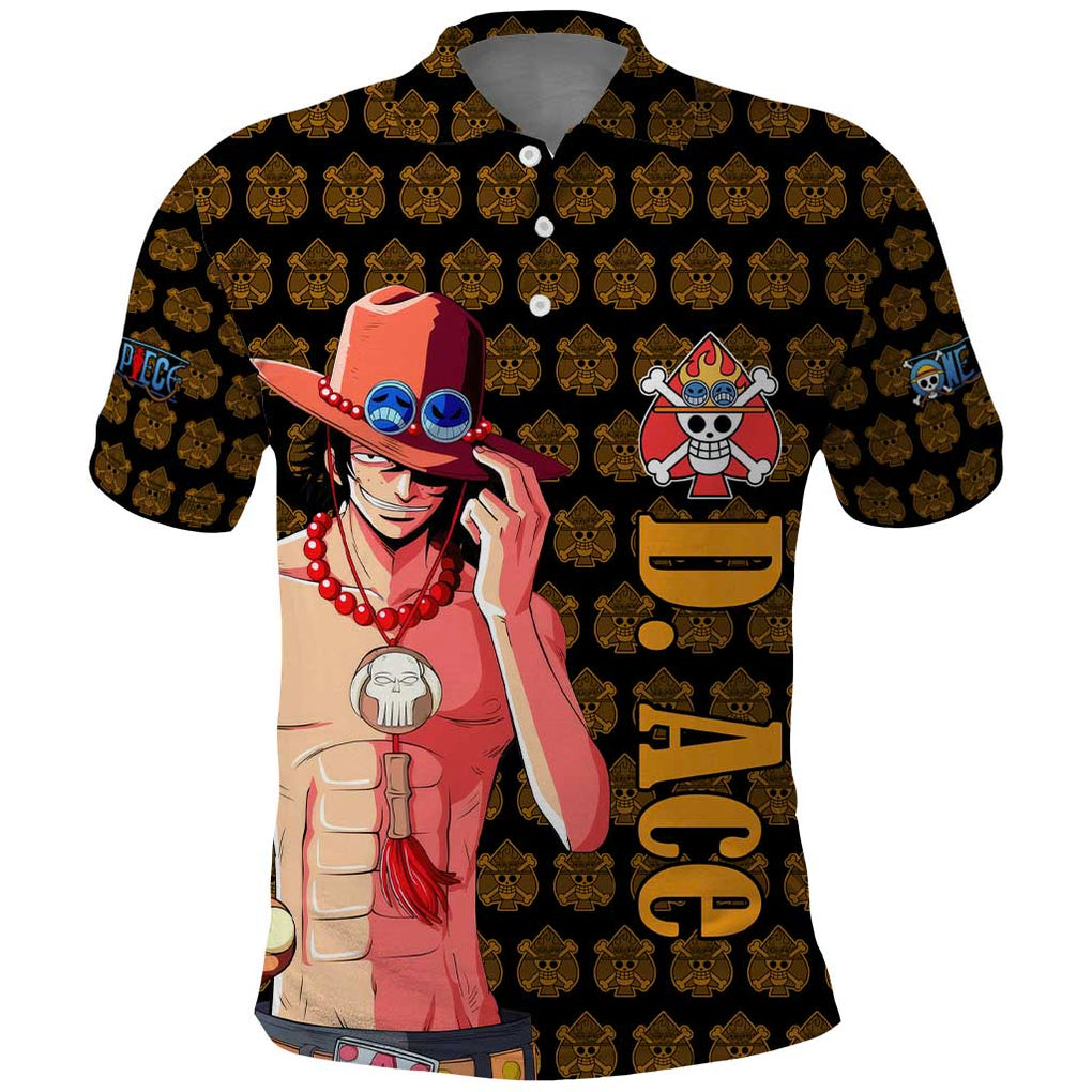 Portgas D. Ace - Fire Fist - One Piece Polo Shirt Anime Style