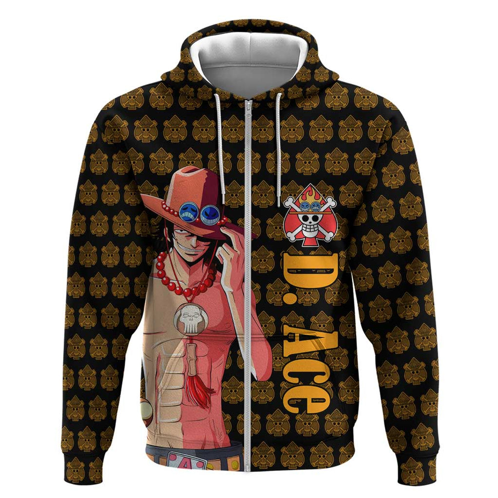 Portgas D. Ace - Fire Fist - One Piece Zip Hoodie Anime Style