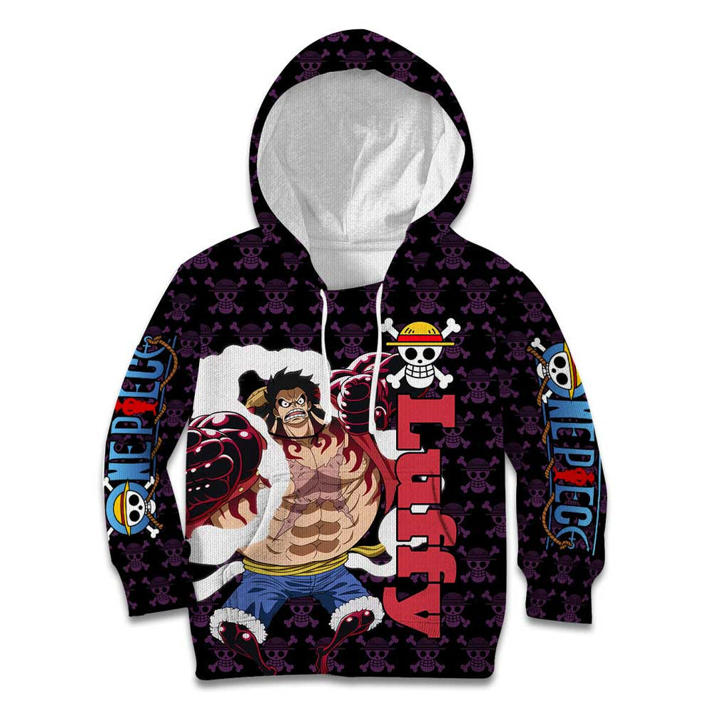 Luffy Gear 4 - One Piece Kid Hoodie Anime Pattern Mix Style