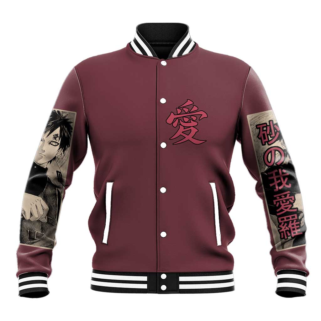 Gaara Naruto Shippuden Baseball Jacket Anime Style