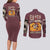 Gaara Naruto Shippuden Couples Matching Long Sleeve Bodycon Dress and Long Sleeve Button Shirt Anime Style