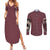 Gaara Naruto Shippuden Couples Matching Summer Maxi Dress and Long Sleeve Button Shirt Anime Style