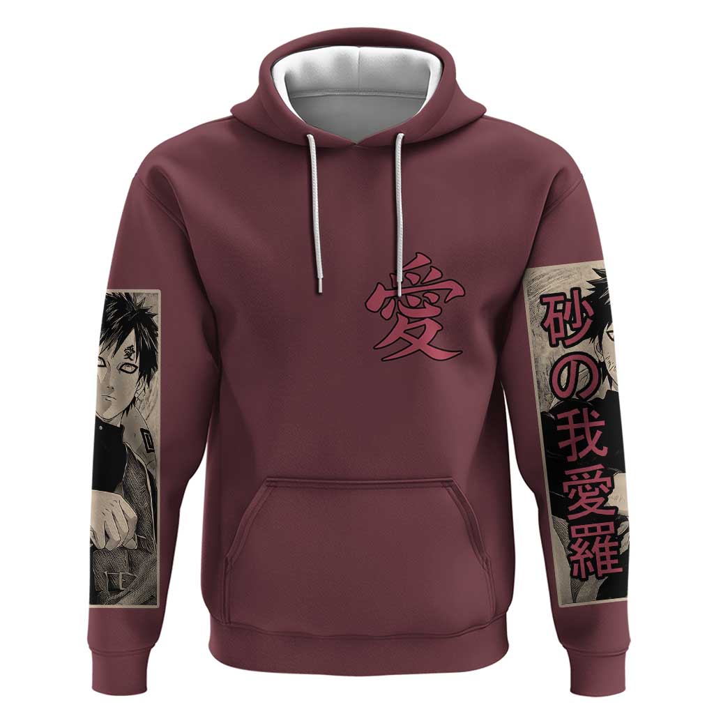 Gaara Naruto Shippuden Hoodie Anime Style