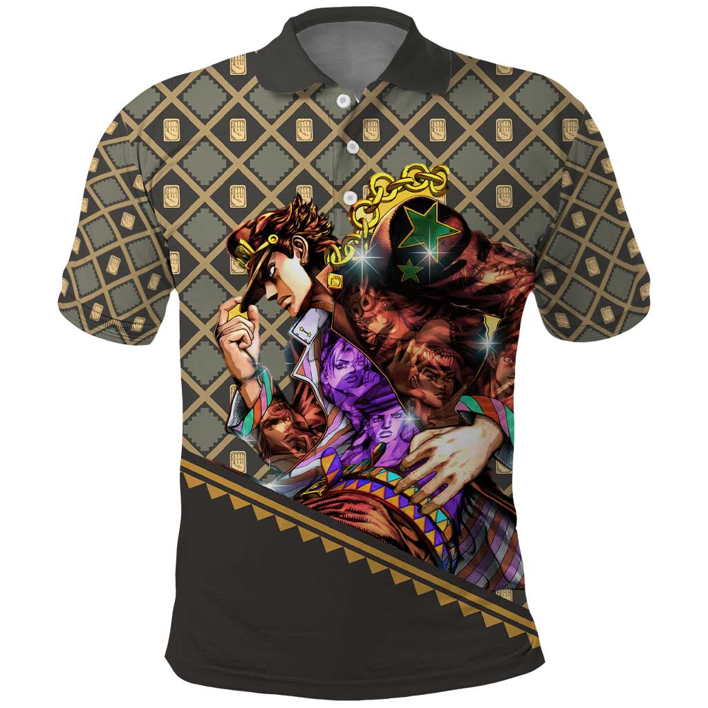 Jotaro Kujo - JoJo no Kimyo na Boken Polo Shirt Anime Style