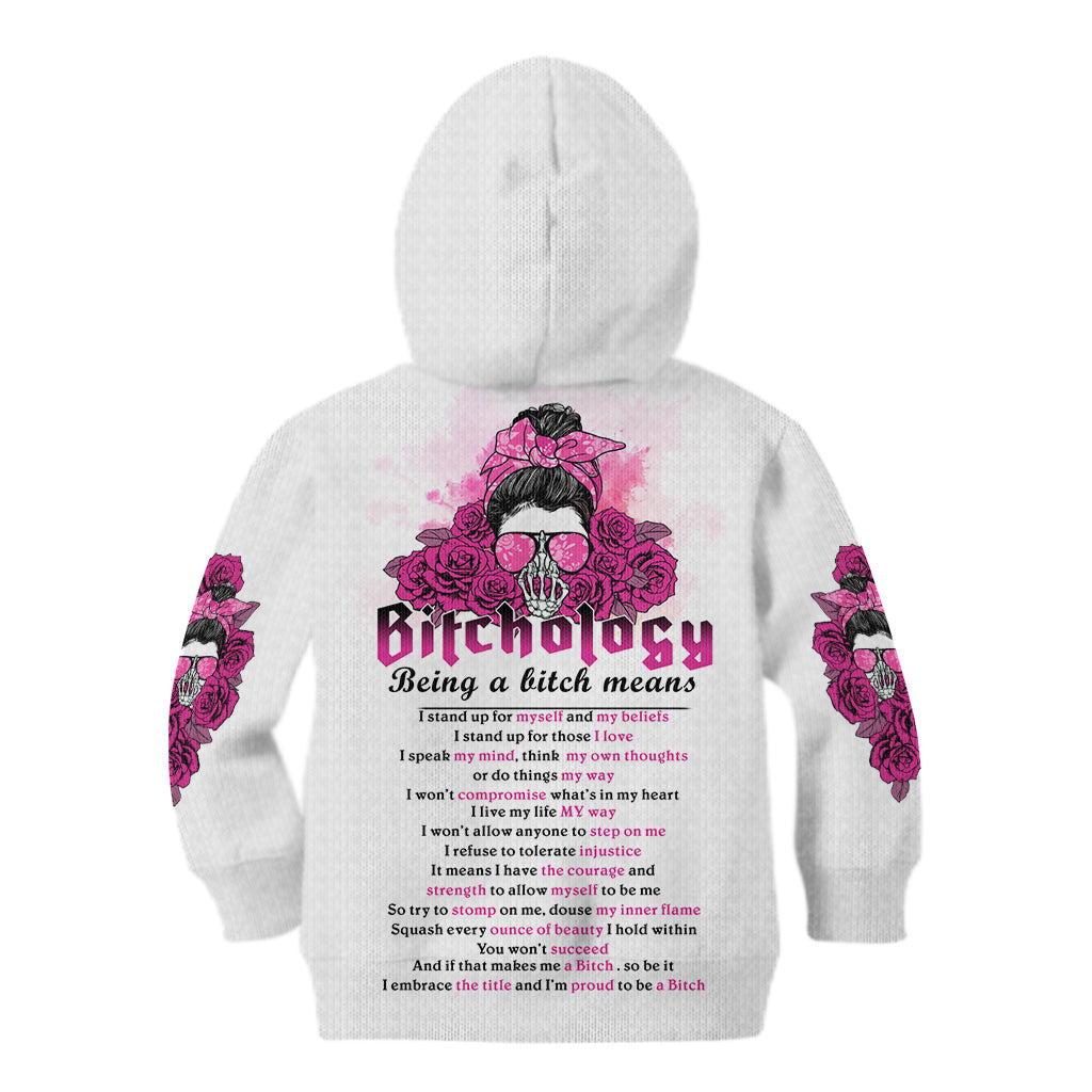 bitchology-being-a-bitch-means-kid-hoodie