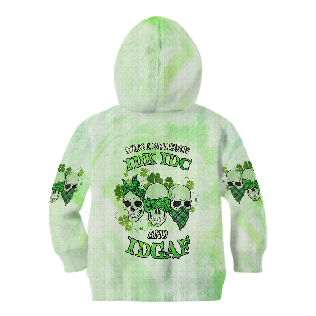 stuck-between-idk-idc-and-idgaf-rose-skull-patricks-day-kid-hoodie