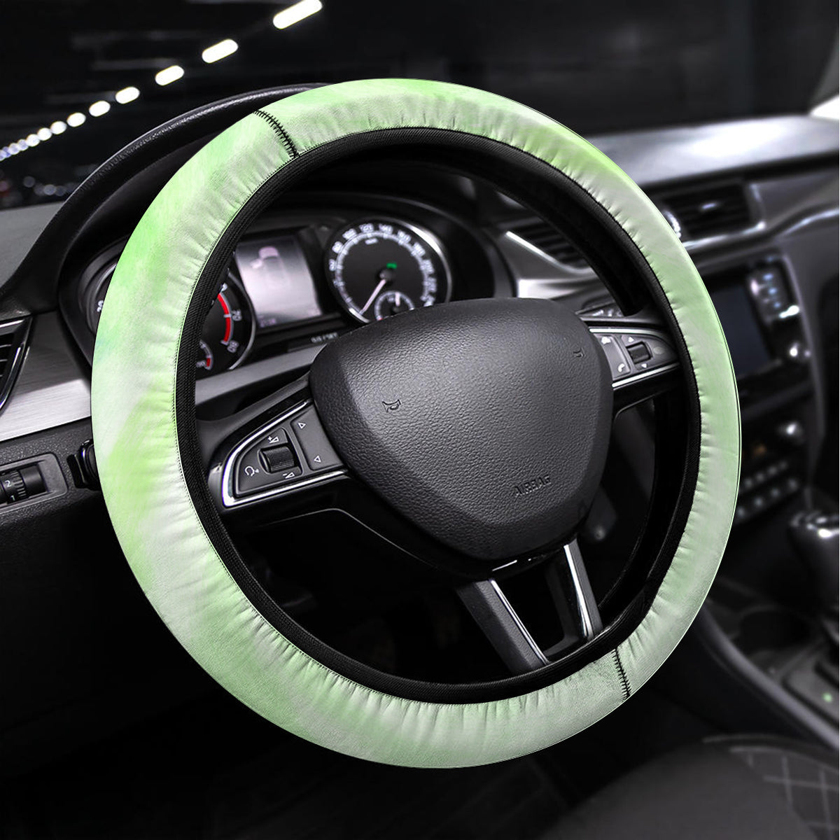 Stuck Between Idk Idc And Idgaf Rose Skull Patrick's Day Steering Wheel Cover