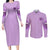 yes-im-a-b-but-not-yours-purple-couples-matching-long-sleeve-bodycon-dress-and-long-sleeve-button-shirt