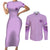 yes-im-a-b-but-not-yours-purple-couples-matching-short-sleeve-bodycon-dress-and-long-sleeve-button-shirt