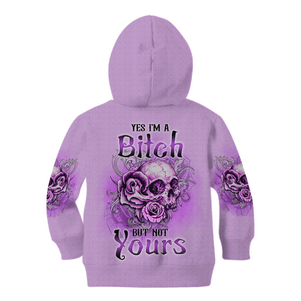 yes-im-a-b-but-not-yours-purple-kid-hoodie