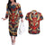 Oni Couples Matching Off The Shoulder Long Sleeve Dress and Hawaiian Shirt Japan Art Style