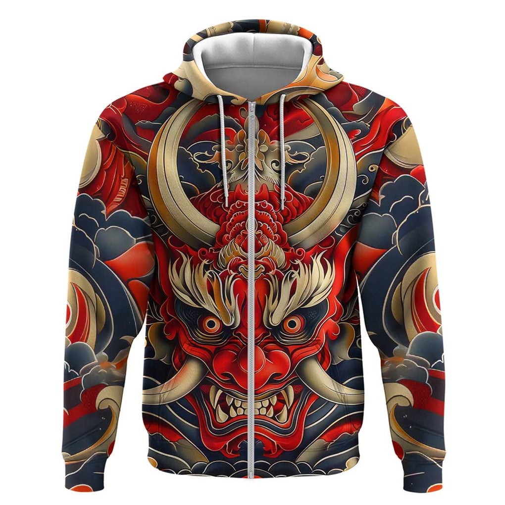 Oni Zip Hoodie Japan Art Style