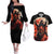 Oni Demon Couples Matching Off The Shoulder Long Sleeve Dress and Hawaiian Shirt Japan Art Style