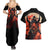 Oni Demon Couples Matching Summer Maxi Dress and Hawaiian Shirt Japan Art Style