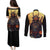 Samurai Halloween Couples Matching Puletasi and Long Sleeve Button Shirt Japan Art Style