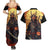 Samurai Halloween Couples Matching Summer Maxi Dress and Hawaiian Shirt Japan Art Style