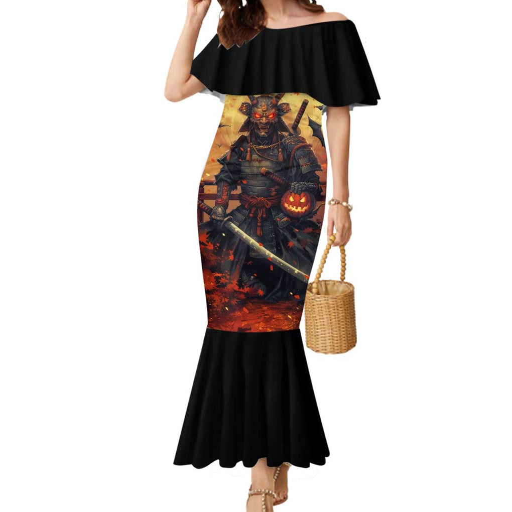 Samurai Halloween Mermaid Dress Japan Art Style