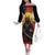 Samurai Halloween Off The Shoulder Long Sleeve Dress Japan Art Style