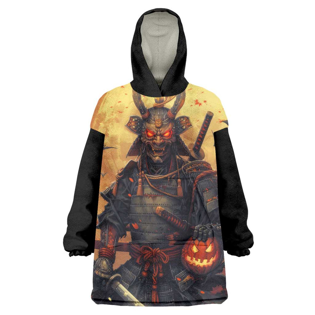 Samurai Halloween Wearable Blanket Hoodie Japan Art Style