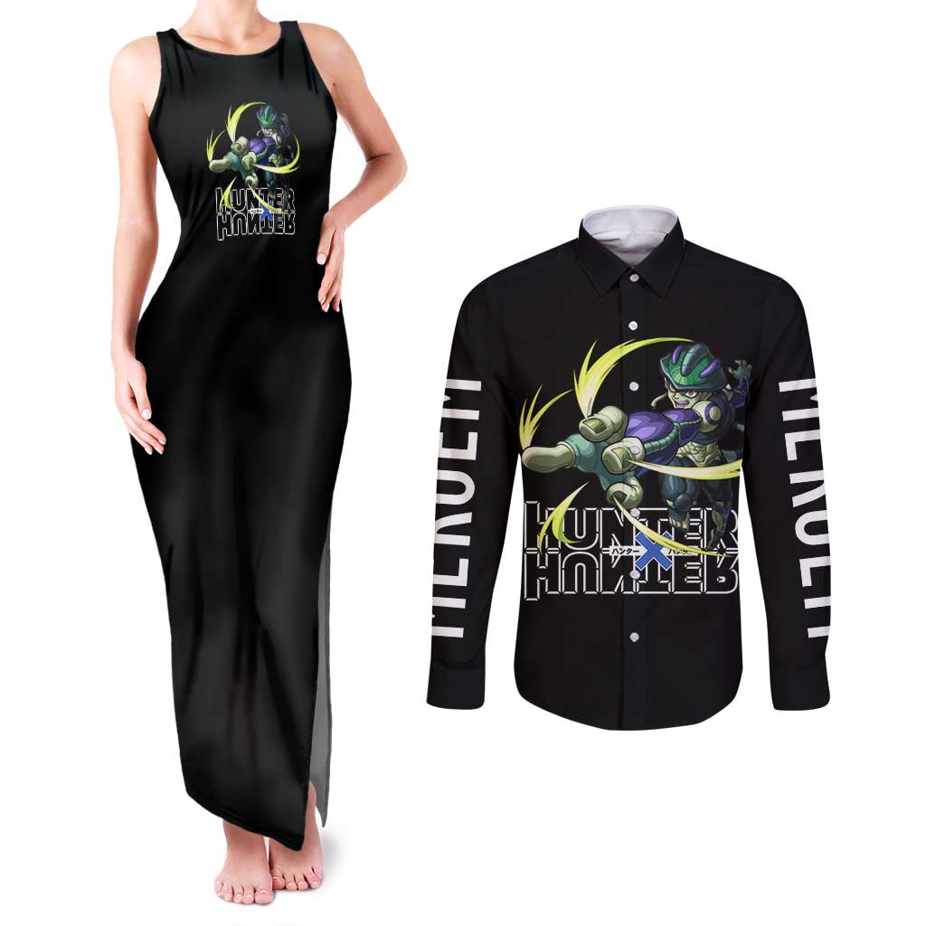 Meruem - Hunter X Hunter Couples Matching Tank Maxi Dress and Long Sleeve Button Shirt Japan Anime Style TS04