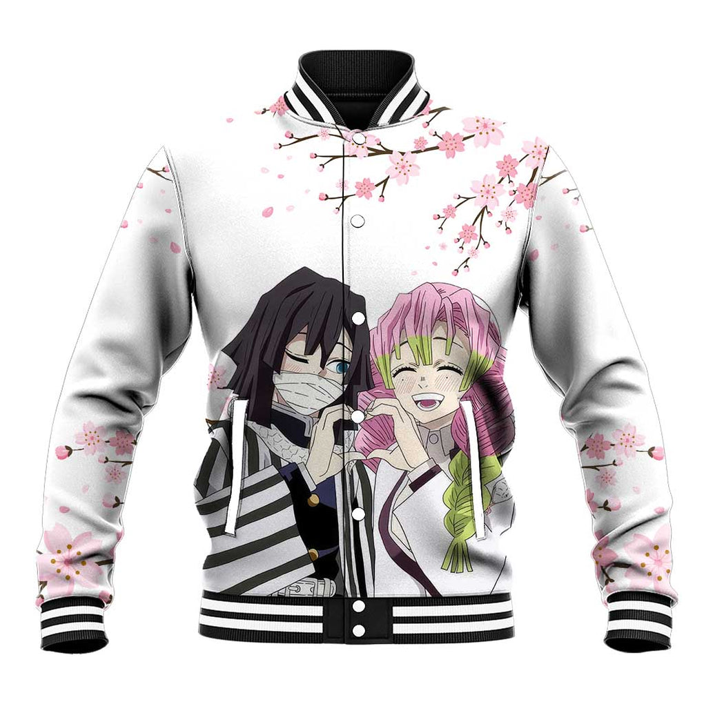 Mutsuri And Obanai - Demon Slayer Baseball Jacket Anime Style