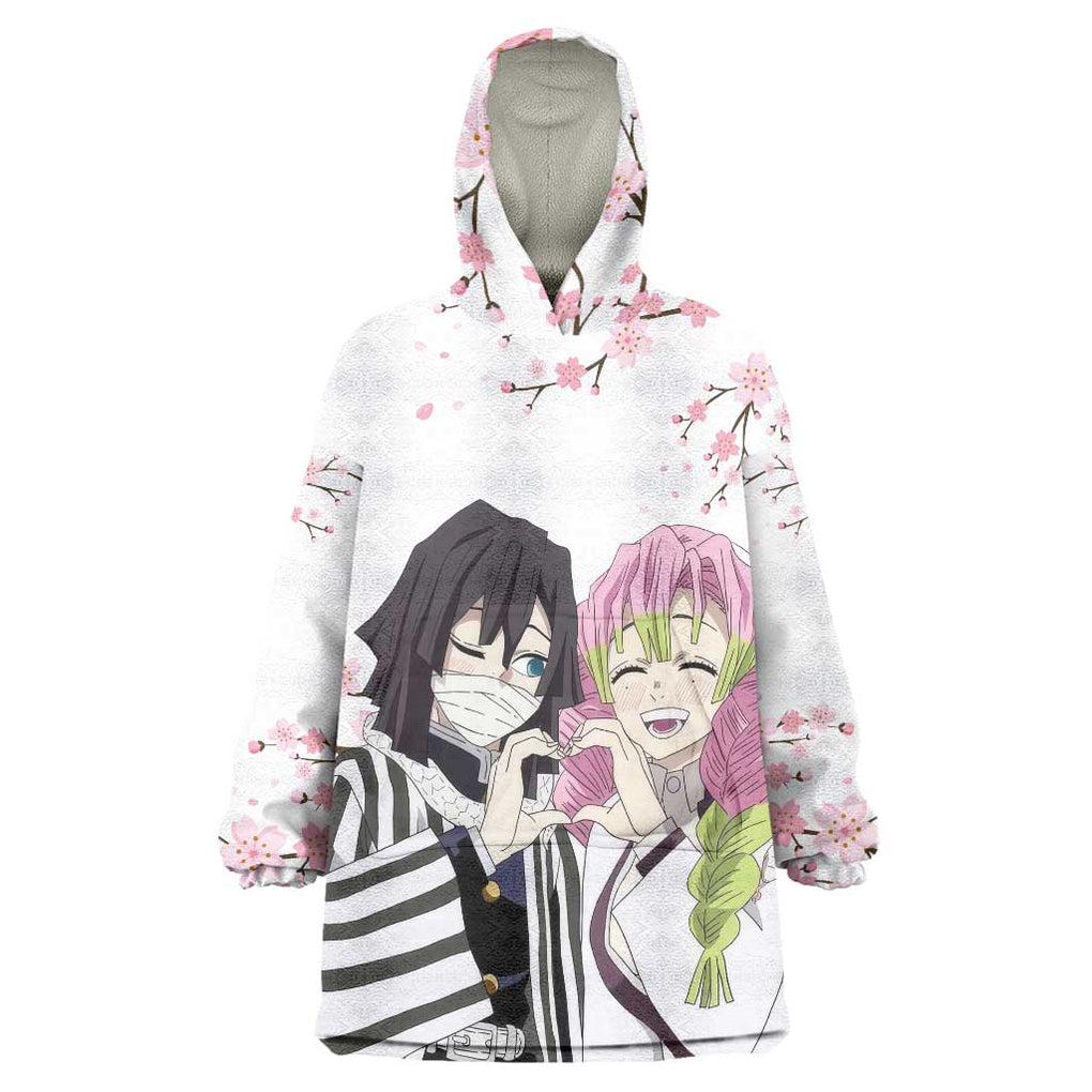 Mutsuri And Obanai - Demon Slayer Wearable Blanket Hoodie Anime Style