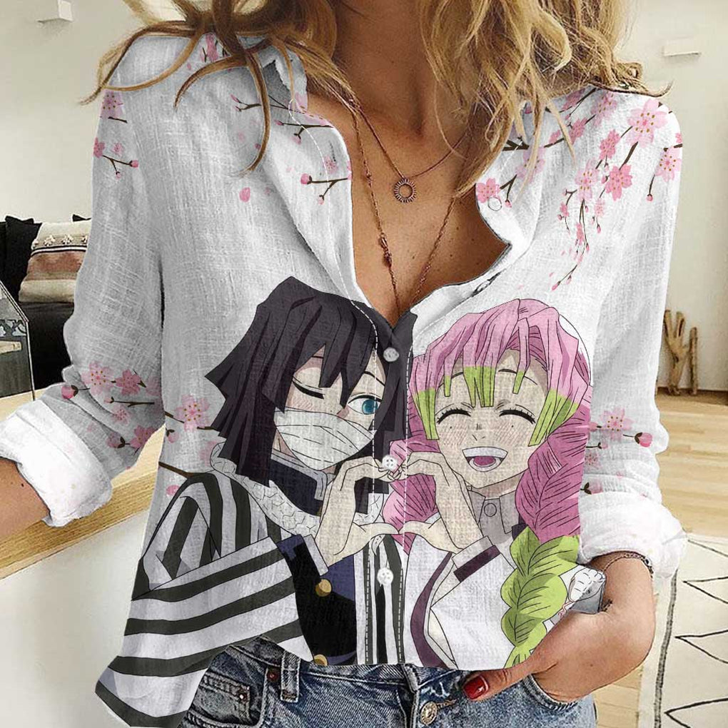 Mutsuri And Obanai - Demon Slayer Women Casual Shirt Anime Style