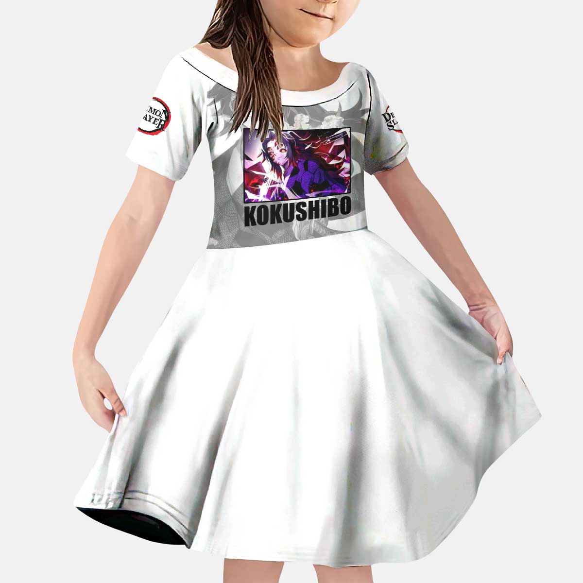 Kokushibo - Kimesu No Yaiba Kid Short Sleeve Dress Japan Anime Style TS04