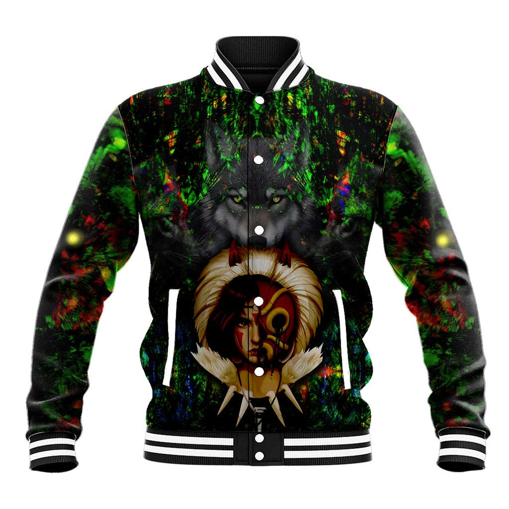 Trippy Princess Mononoke Studio Ghibli Baseball Jacket Trippy Style