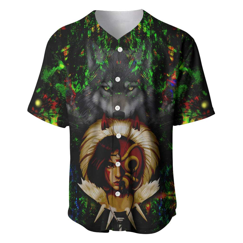 Trippy Princess Mononoke Studio Ghibli Baseball Jersey Trippy Style