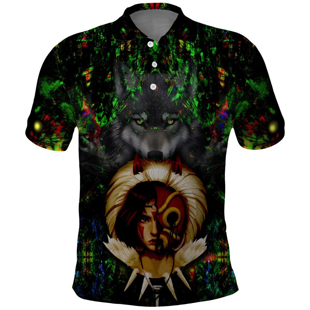 Trippy Princess Mononoke Studio Ghibli Polo Shirt Trippy Style