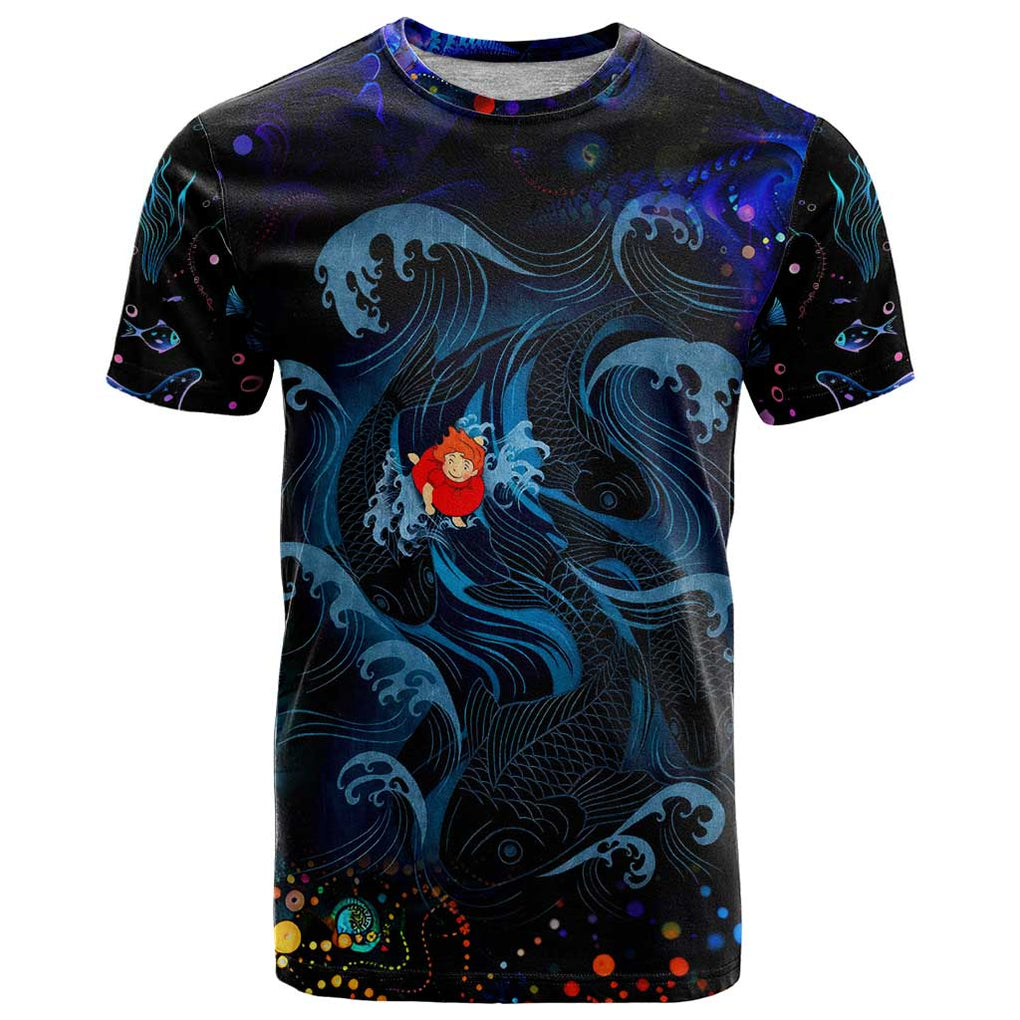 Sea Creatures Ponyo Studio Ghibli T Shirt Trippy Style