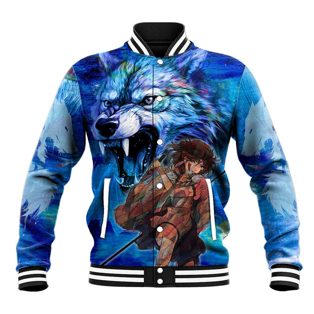 Raging Princess Mononoke Studio Ghibli Baseball Jacket Trippy Style