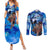 Raging Princess Mononoke Studio Ghibli Couples Matching Summer Maxi Dress and Long Sleeve Button Shirt Trippy Style