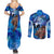 Raging Princess Mononoke Studio Ghibli Couples Matching Summer Maxi Dress and Long Sleeve Button Shirt Trippy Style