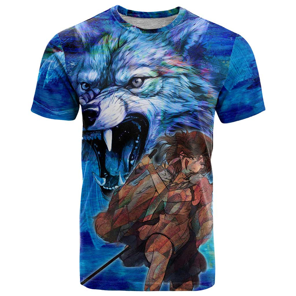 Raging Princess Mononoke Studio Ghibli T Shirt Trippy Style