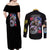 Trafalgar D. Law V4 One Piece Couples Matching Off Shoulder Maxi Dress and Long Sleeve Button Shirt Anime Style