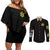 Trafalgar D. Law V4 One Piece Couples Matching Off Shoulder Short Dress and Long Sleeve Button Shirt Anime Style