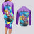 Marco Couples Matching Long Sleeve Bodycon Dress and Long Sleeve Button Shirt One Piece