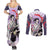 Shinobu Kochou Couples Matching Summer Maxi Dress and Long Sleeve Button Shirt Demon Slayer