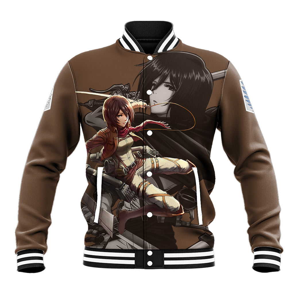 Mikasa Ackerman Baseball Jacket Attack On Tittan