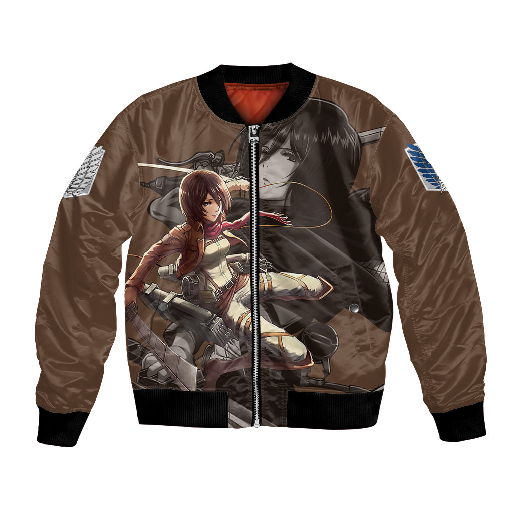 Mikasa Ackerman Bomber Jacket Attack On Tittan