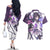 Puella Magi Madoka Magica Couples Matching Off The Shoulder Long Sleeve Dress and Hawaiian Shirt Akemi Homura