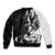 Goku Dragon Ball Black And White Abstract Bomber Jacket Anime Style