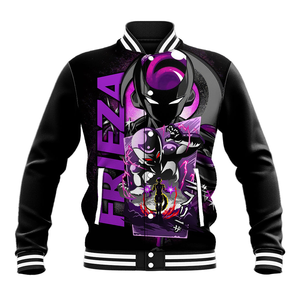 Frieza Dragon Ball Baseball Jacket Anime Mix Text Pattern Abstract Style