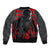 Jiren Dragon Ball Bomber Jacket Anime Mix Text Pattern Abstract Style