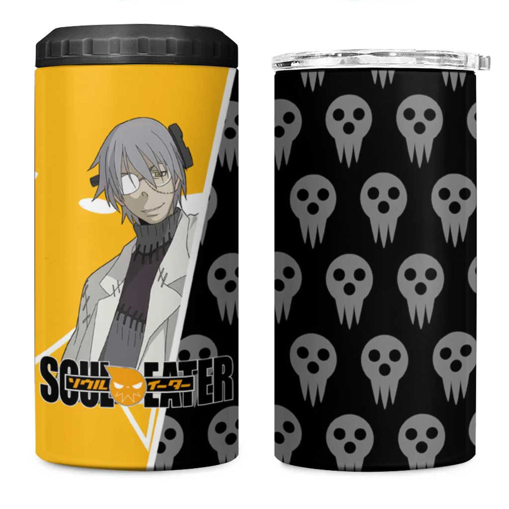 Stein Franken Soul Eater 4 in 1 Can Cooler Tumbler Anime Art Mix With Skull Pattern Style