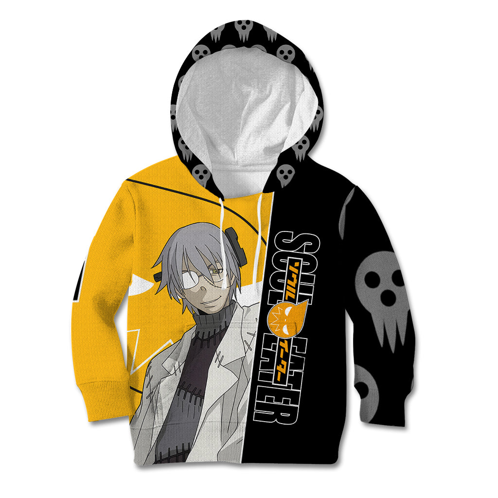 Stein Franken Soul Eater Kid Hoodie Anime Art Mix With Skull Pattern Style