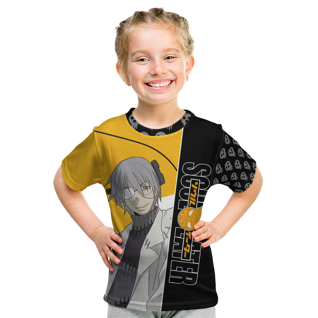 Stein Franken Soul Eater Kid T Shirt Anime Art Mix With Skull Pattern Style